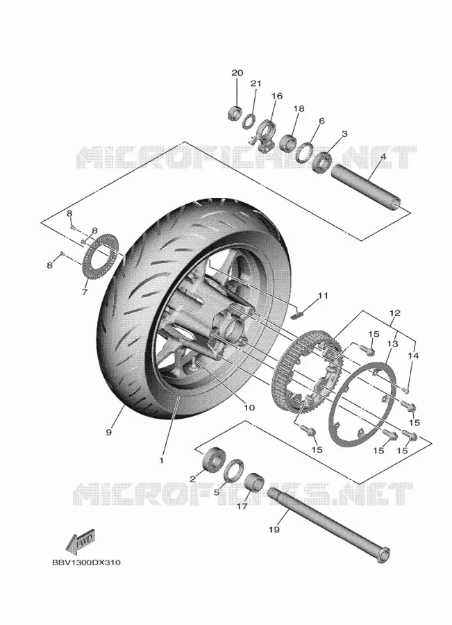 ACHTERWIEL Yamaha SCOOTER 560 2024 TMAX  XP560