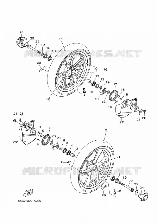 VOORWIEL Yamaha SCOOTER 155 2024 TRICITY  MWS155-A