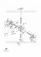 HOUDER 2 voor Yamaha 40V Manual Starter, Tiller Handle, Manual Tilt, Oil injection, Shaft 15