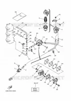 BENZINE TANK voor Yamaha 40V Electric Starter, Remote Control, Manual Tilt, Oil injection, Shaft 20