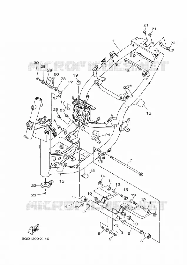 FRAME Yamaha SCOOTER 155 2024 TRICITY  MWS155-A