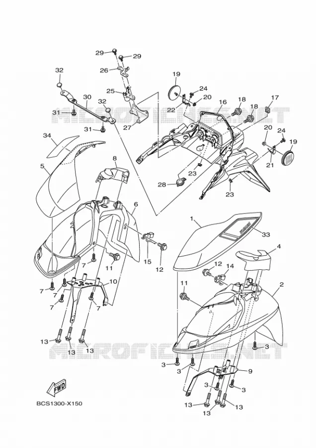 SPATBORD Yamaha SCOOTER 155 2024 TRICITY  MWS155-A