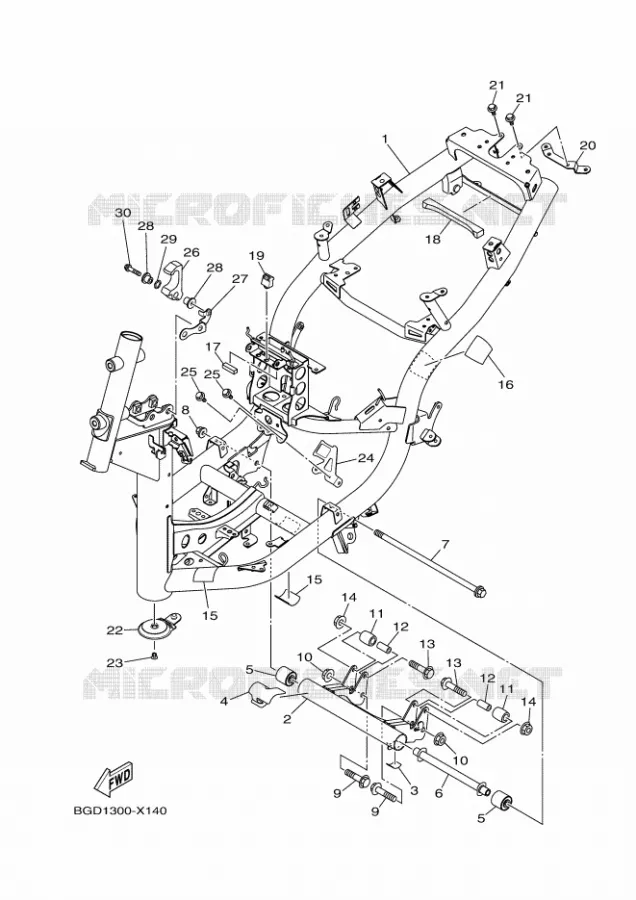 FRAME Yamaha SCOOTER 155 2024 TRICITY  MWS155-A