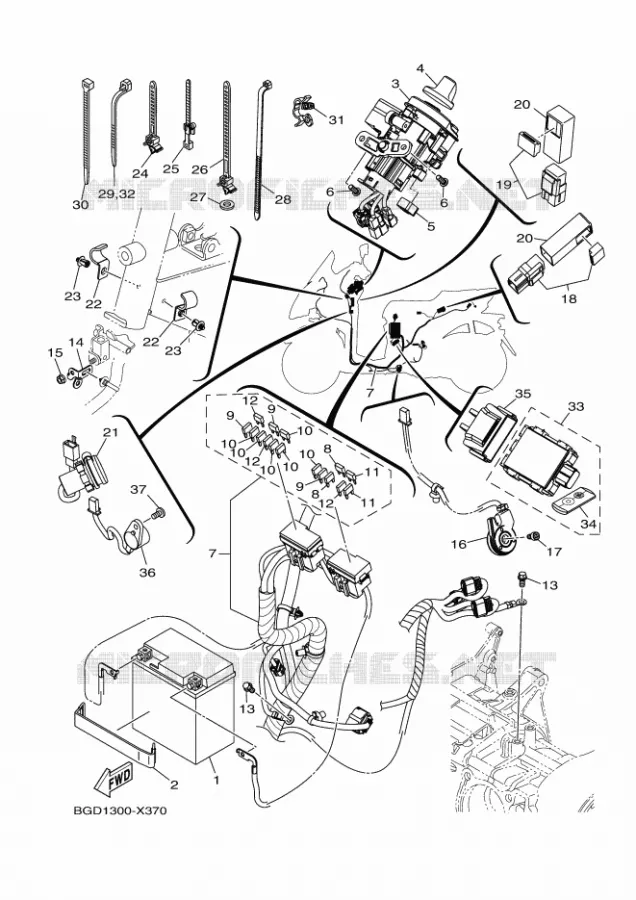 ELECTRISCH 1 Yamaha SCOOTER 155 2024 TRICITY  MWS155-A