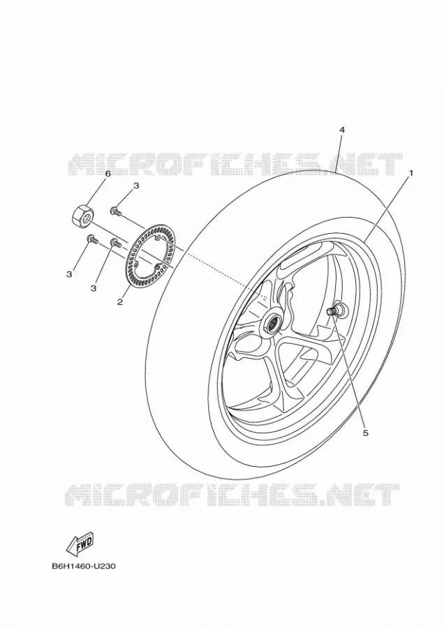 ACHTERWIEL Yamaha SCOOTER 155 2024 NMAX  GPD155-A