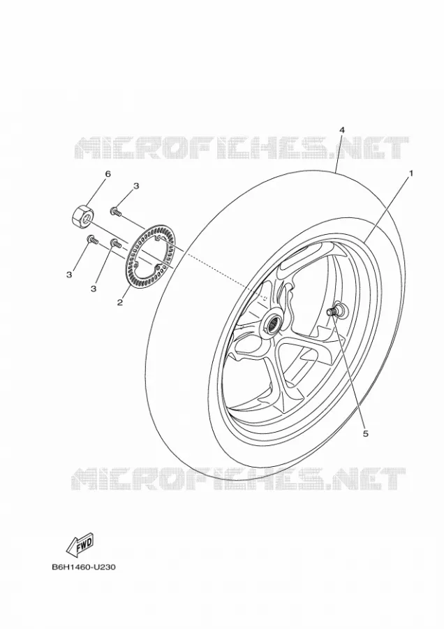 ACHTERWIEL Yamaha SCOOTER 155 2024 NMAX  GPD155-A