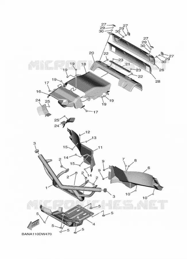 SPATBORD Yamaha SIDE BY SIDE 850 2024 WOLVERINE  YXE850ENS / YX85EPSR
