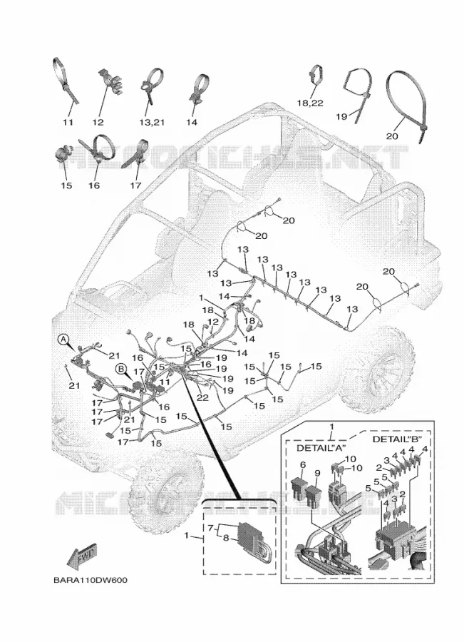ELECTRISCH 3 Yamaha SIDE BY SIDE 850 2024 WOLVERINE  YXF850ES / YX85FPSR