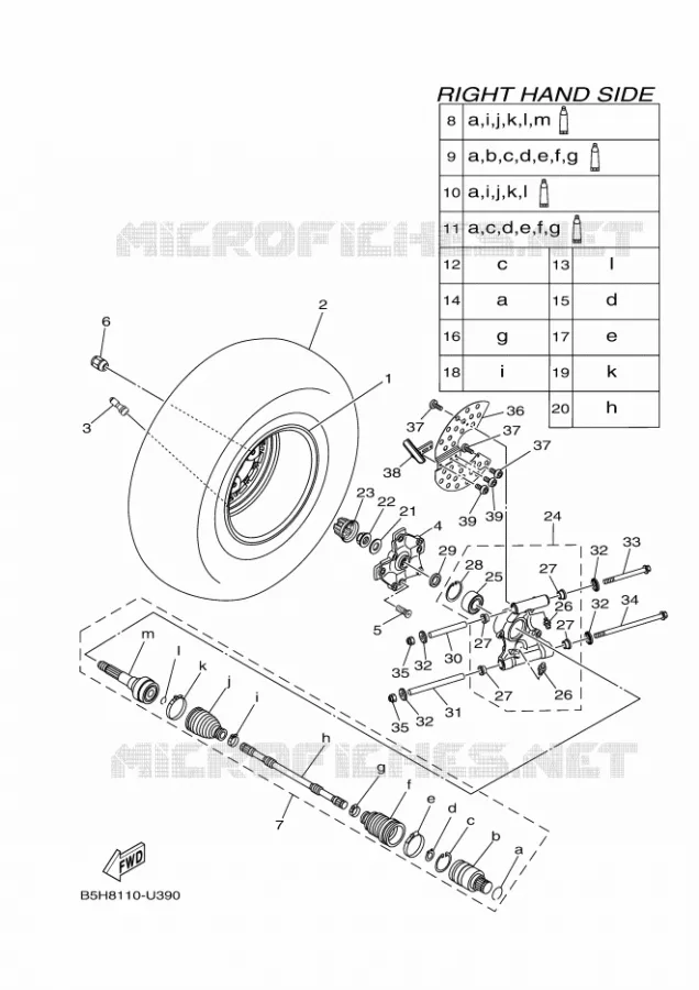 ACHTERWIEL 2 Yamaha SIDE BY SIDE 1000 2024 YXZ  YXZ1000E