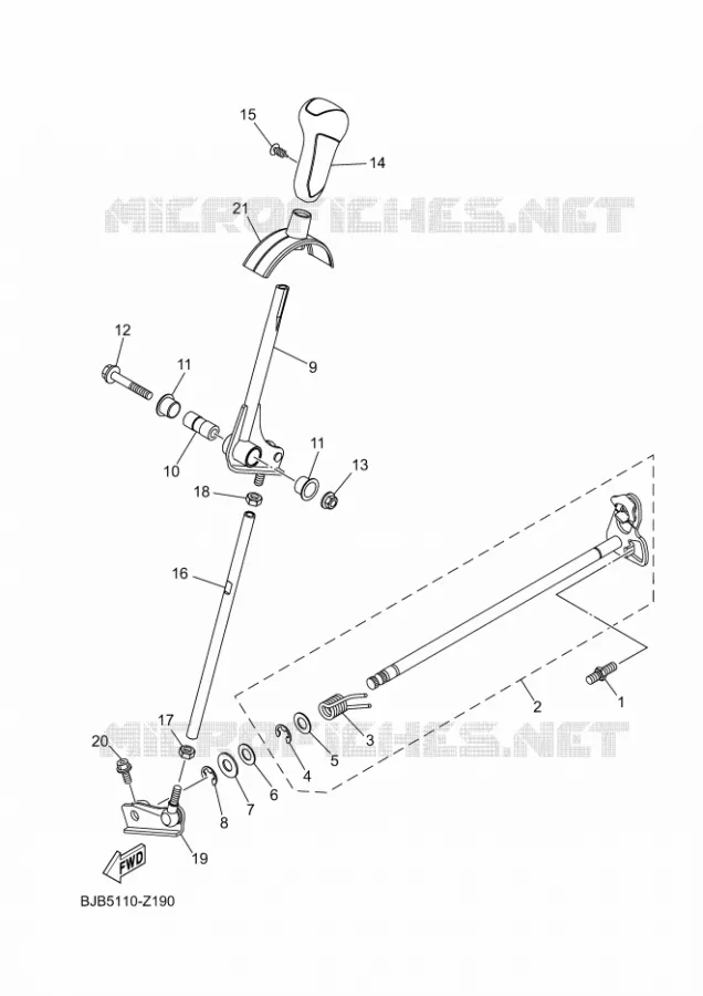 SCHAKEL STANG / PEDAAL Yamaha SIDE BY SIDE 1000 2024 YXZ  YXZ1000E