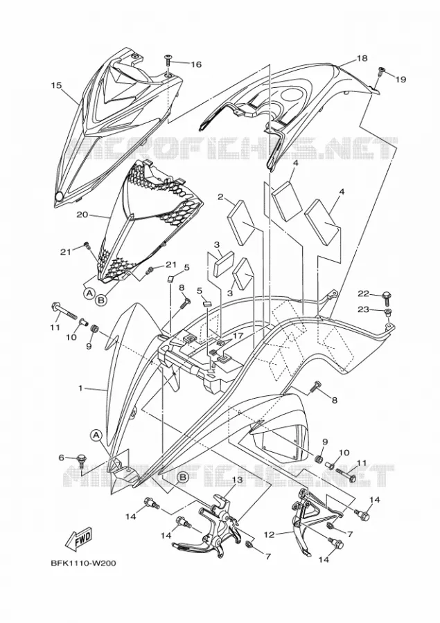 VOORSPATBORD Yamaha QUAD 700 2024 RAPTOR  YFM700R