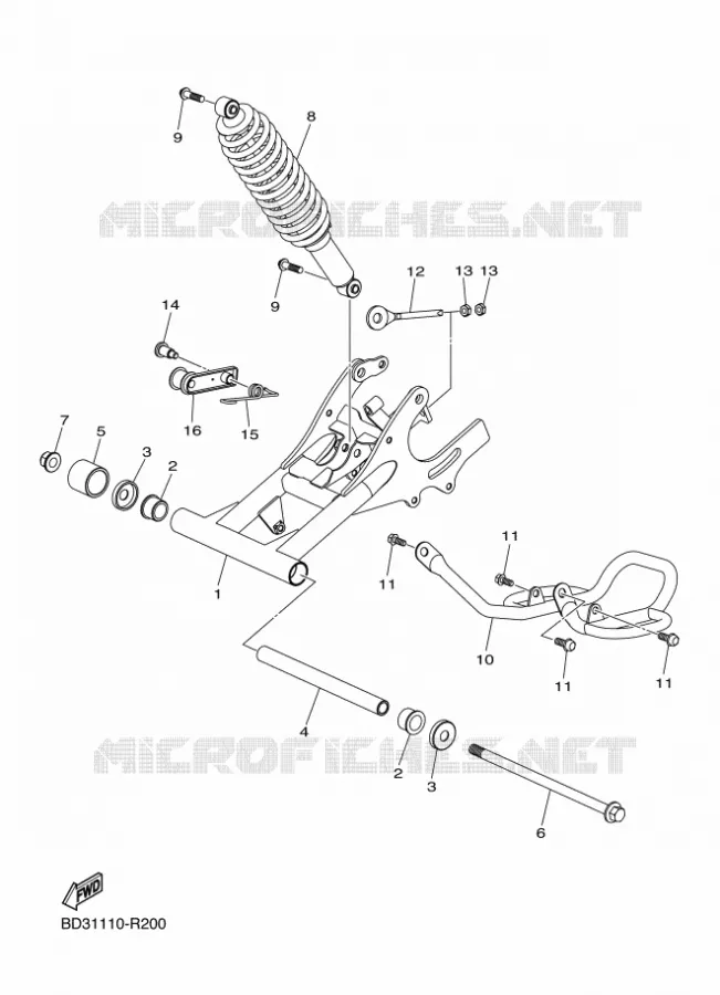 ACHTERBRUG Yamaha QUAD 110 2024 RAPTOR  YFM110R