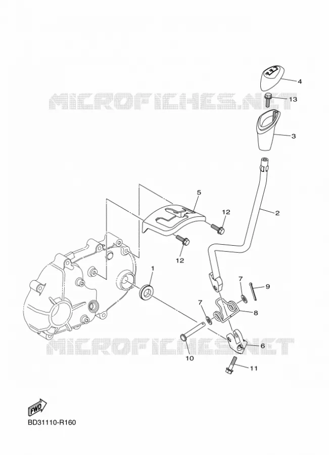 SCHAKEL STANG / PEDAAL Yamaha QUAD 110 2024 RAPTOR  YFM110R