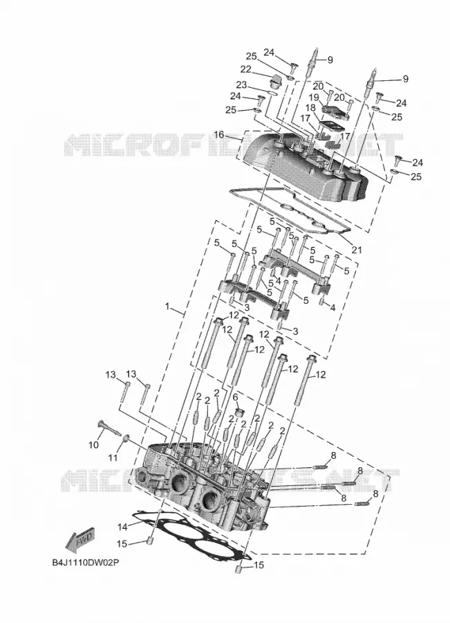CILINDER Yamaha SIDE BY SIDE 1000 2024 WOLVERINE  YXE1000EWS / YX10ERPLR