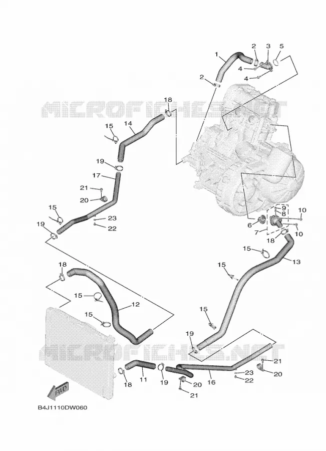 WATERPOMP  Yamaha SIDE BY SIDE 1000 2024 WOLVERINE  YXE1000EWS / YX10ERPLR