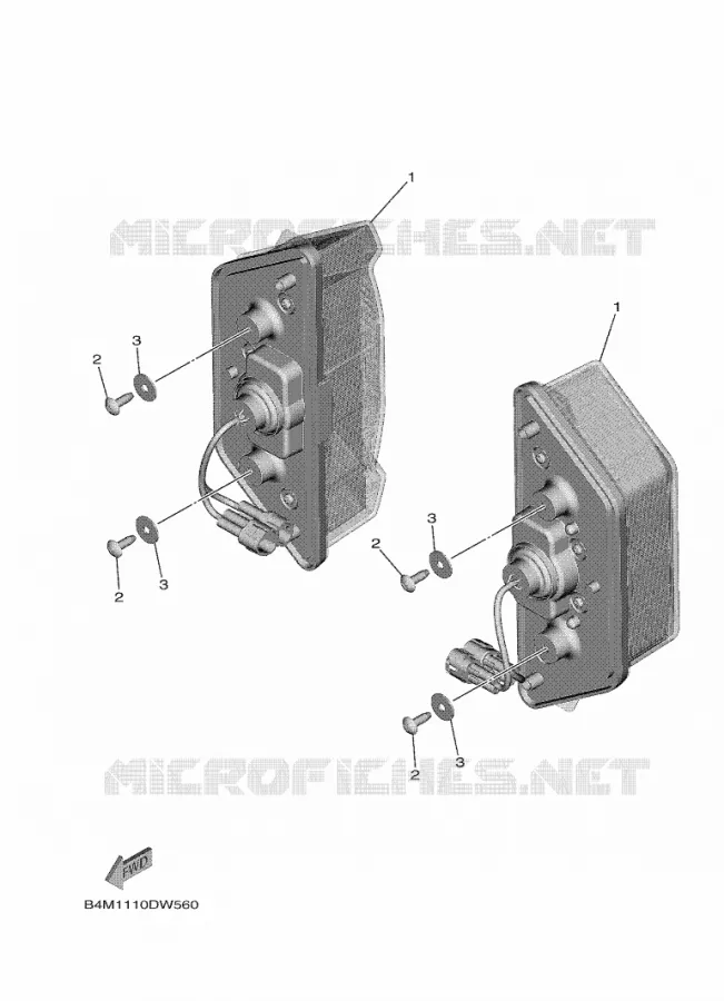 ACHTERLICHT Yamaha SIDE BY SIDE 1000 2024 WOLVERINE  YXE1000EWS / YX10ERPLR