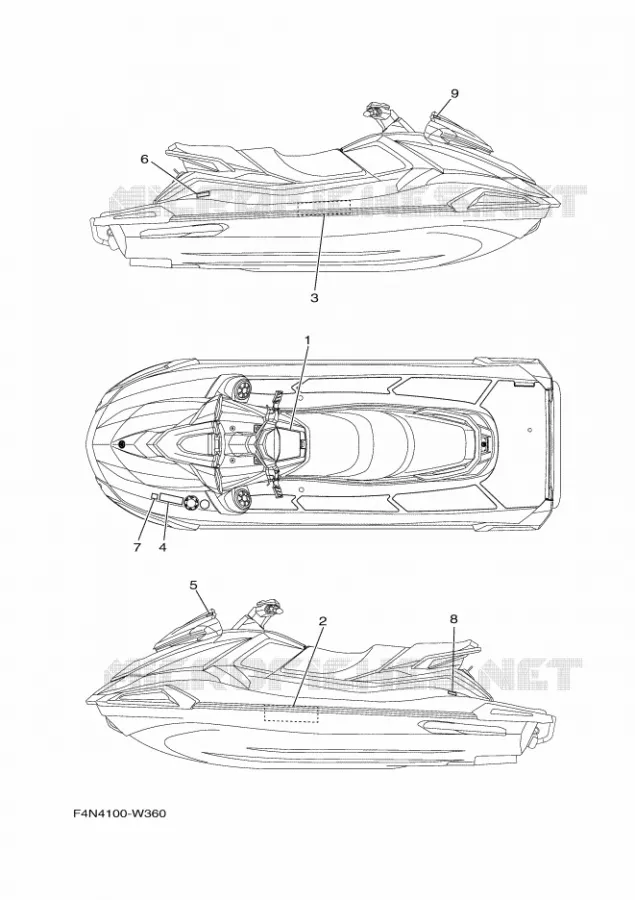 LABEL Yamaha WAVERUNNER 1050 2024 VX  VX1050D-A