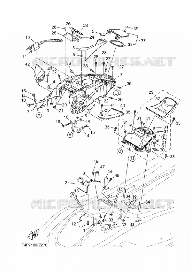 ENGINE HATCH 2 Yamaha WAVERUNNER 1800 2024 GP  GP1800A-A