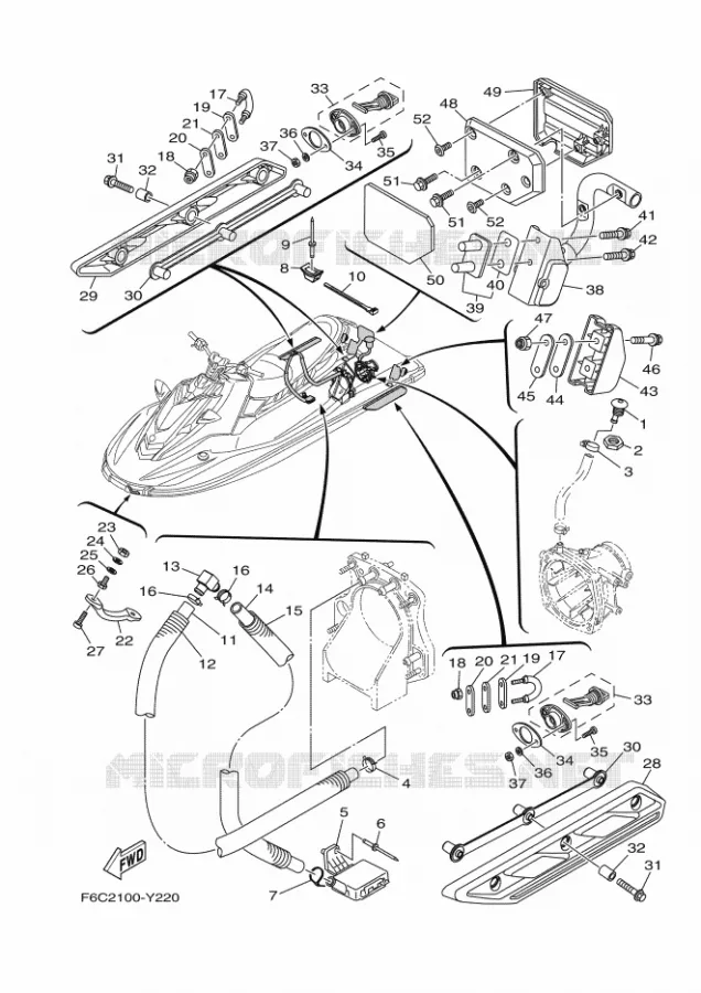 HULL & DECK Yamaha WAVERUNNER 1050 2024 JETBLASTER  JB1050-A
