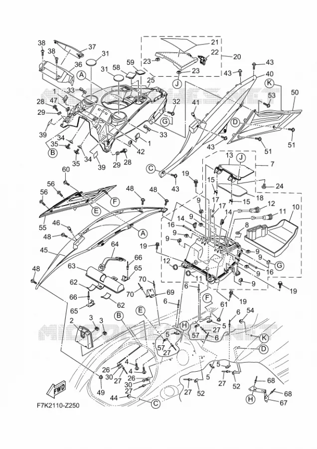 ENGINE HATCH 1 Yamaha WAVERUNNER 1900 2024 FX  FX1900B-A