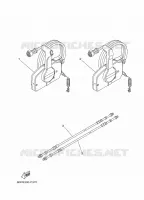 AFSTANDSBEDIENING voor Yamaha 40V Electric Starter, Remote Control, Manual Tilt, Oil injection, Shaft 20