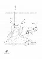 LAGERE DEKSEL EN TRANSMISSIE 2 voor Yamaha 40V Electric Starter, Remote Control, Manual Tilt, Oil injection, Shaft 20
