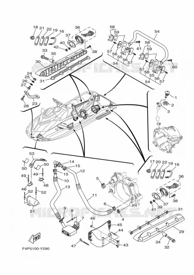 HULL & DECK Yamaha WAVERUNNER 1900 2024 GP  GP1900A-A