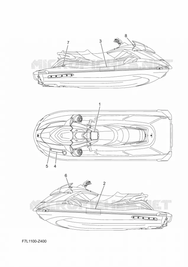 LABEL Yamaha WAVERUNNER 1900 2024 GP  GP1900A-A