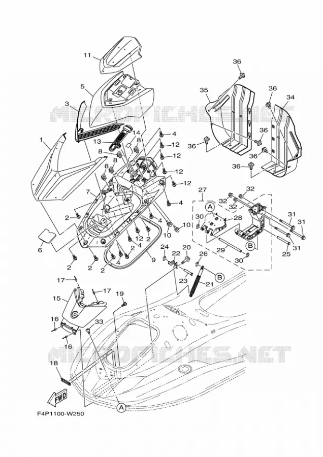 ENGINE HATCH 1 Yamaha WAVERUNNER 1900 2024 GP  GP1900A-A