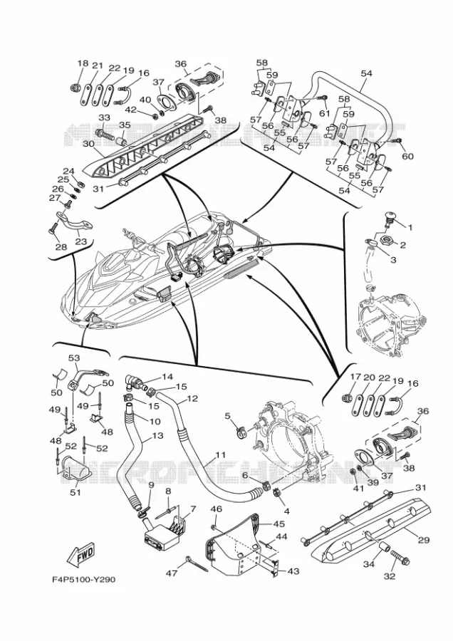 HULL & DECK Yamaha WAVERUNNER 1900 2024 GP  GP1900A-A