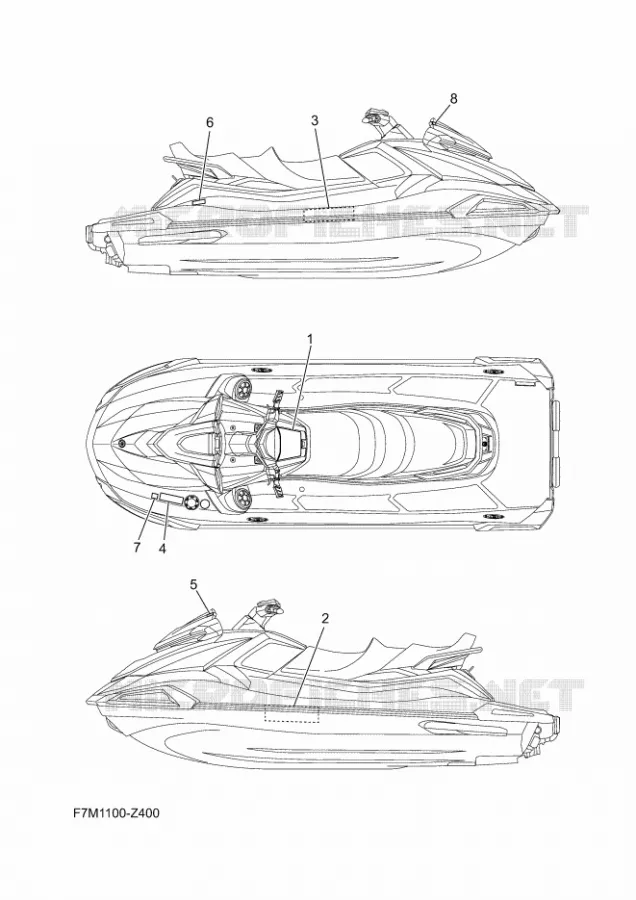 LABEL Yamaha WAVERUNNER 1900 2024 VX  VX1900A-A