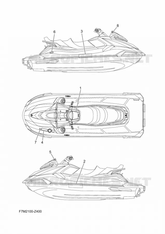 LABEL Yamaha WAVERUNNER 1900 2024 VX  VX1900B-A