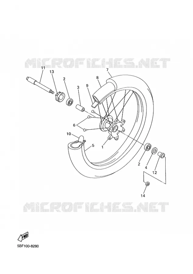 VOORWIEL Yamaha MOTO 426 2001 WRF  WR426F