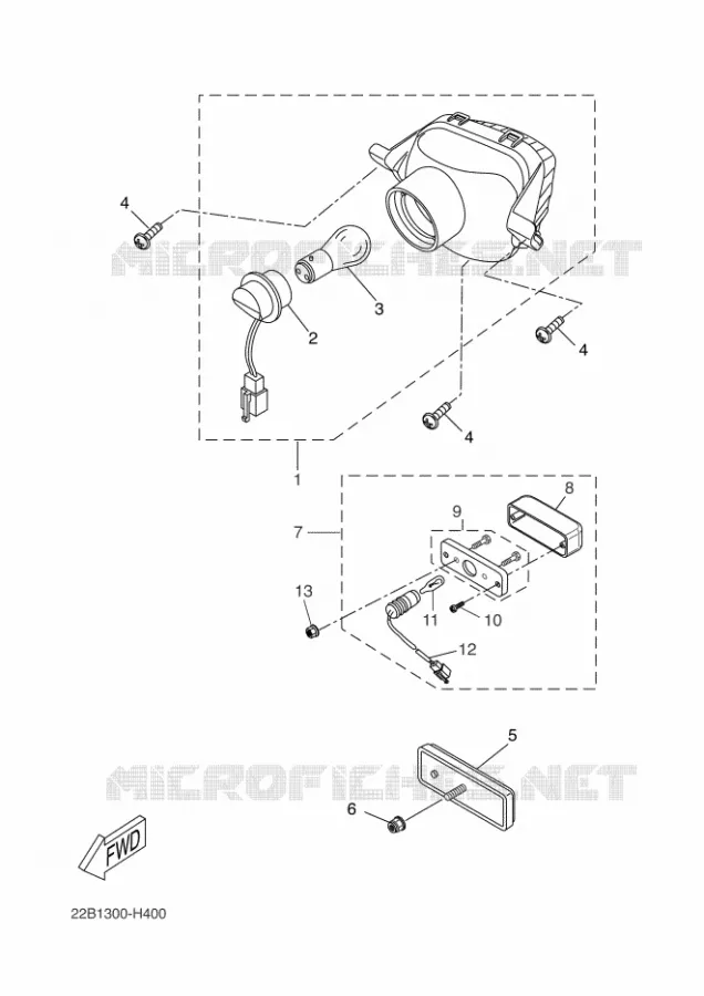 ACHTERLICHT Yamaha MOTO 125 2010 WR-R  WR125R