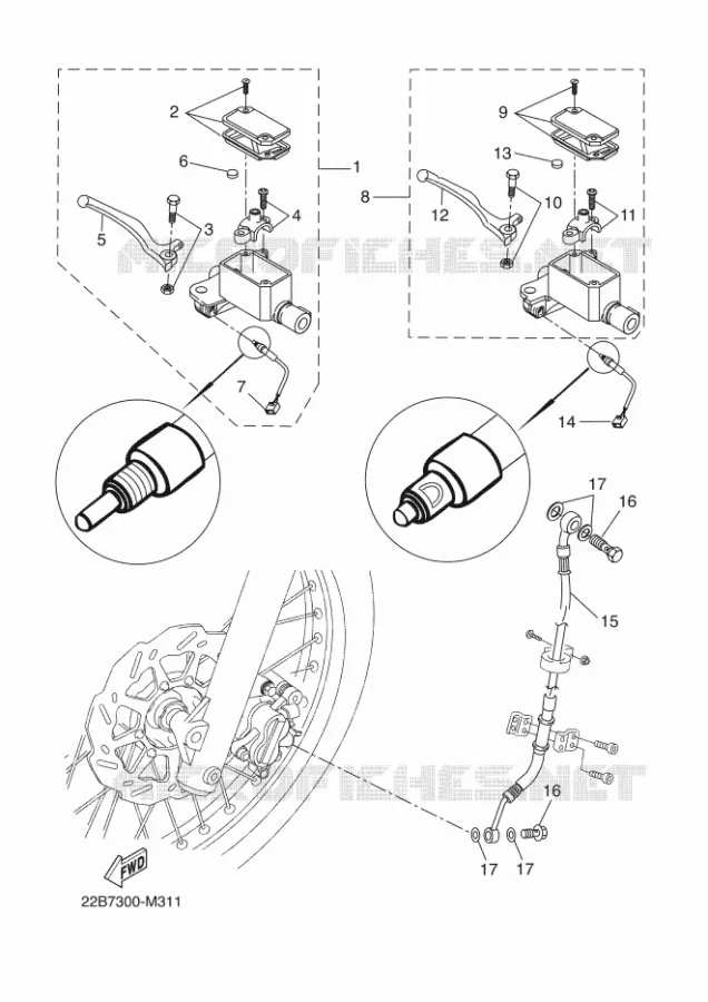 REMPOMP VOOR Yamaha MOTO 125 2010 WR-R  WR125R