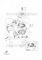 GENERATOR voor Yamaha 40V Manual Starter, Tiller Handle, Manual Tilt, Oil injection, Shaft 20