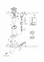 REPARATIESET 2 voor Yamaha 40V Manual Starter, Tiller Handle, Manual Tilt, Oil injection, Shaft 20