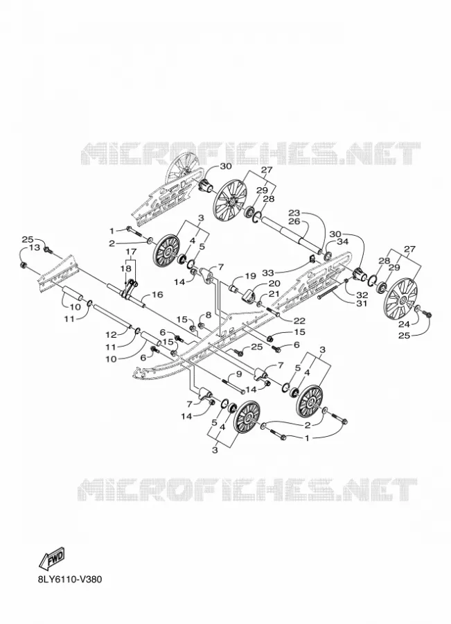 SPOOR OPHANGING 2 Yamaha snowmobiles 1000 2024 SIDEWINDER  SRS10LLP