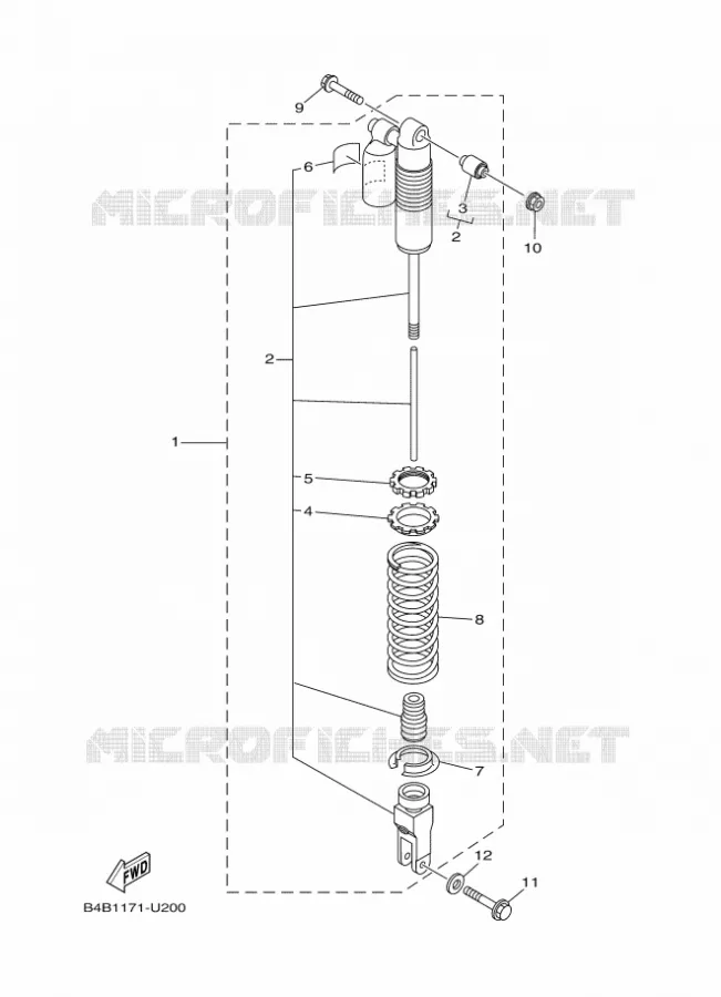 ACHTERBRUG / SCHOKBREKER Yamaha MOTO 85 2024 YZ  YZ85LWR