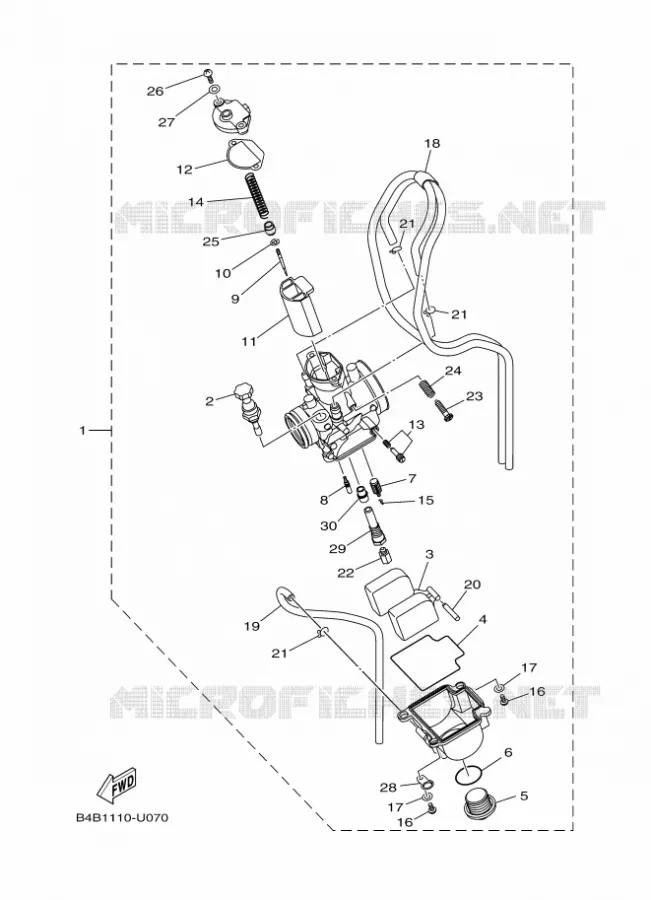 CARBURATEUR  Yamaha MOTO 85 2024 YZ  YZ85LWR