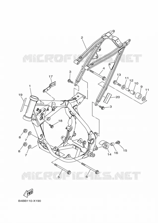 FRAME Yamaha MOTO 85 2024 YZ  YZ85LWR