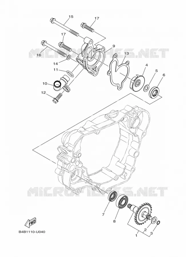 WATERPOMP / SLANGEN Yamaha MOTO 85 2024 YZ  YZ85LWR