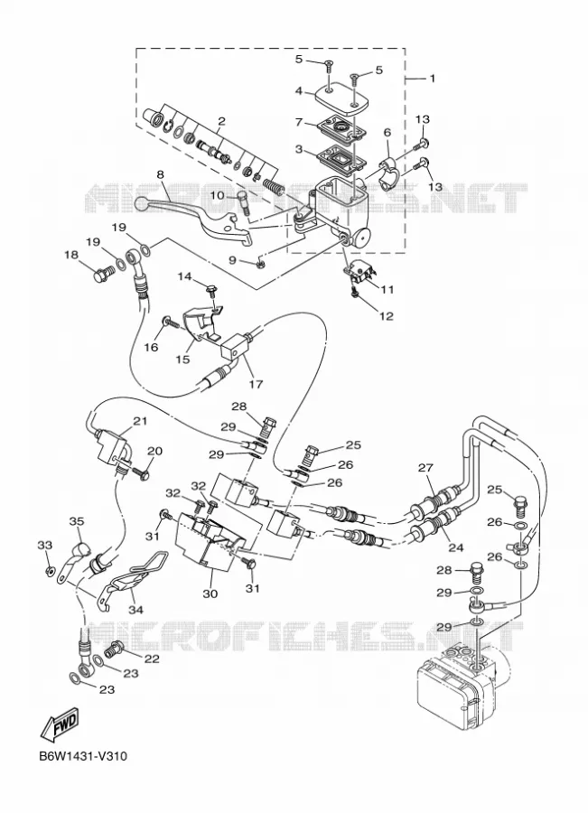 REMPOMP VOOR Yamaha MOTO 300 2024 MT  MTN320-A