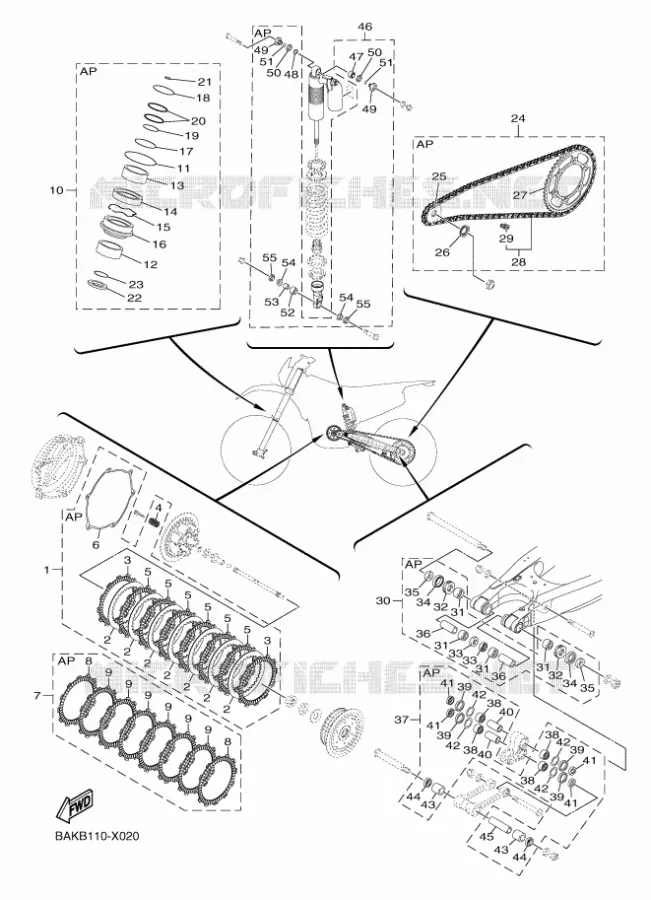ONDERHOUDSDELEN KIT Yamaha MOTO 250 2024 WRF  WR250F