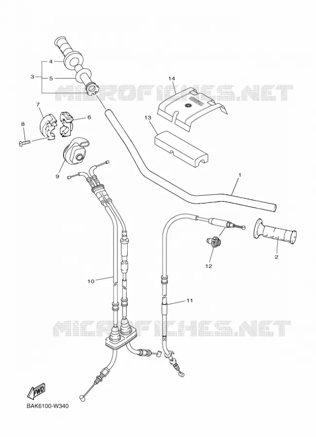 STUUR / KABEL Yamaha MOTO 250 2024 WRF  WR250F