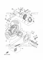 ACHTERWIEL voor Yamaha V-STAR 250 2024
