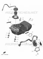 BENZINE TANK voor Yamaha YZ 250 F 50TH ANNIVERSARY 2024