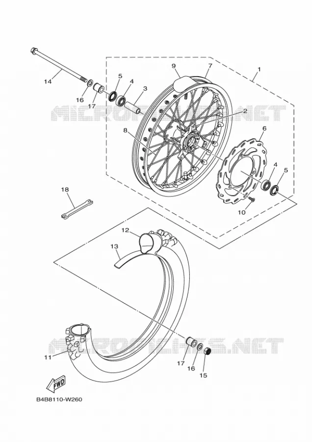 VOORWIEL Yamaha MOTO 85 2023 YZ  YZ85P
