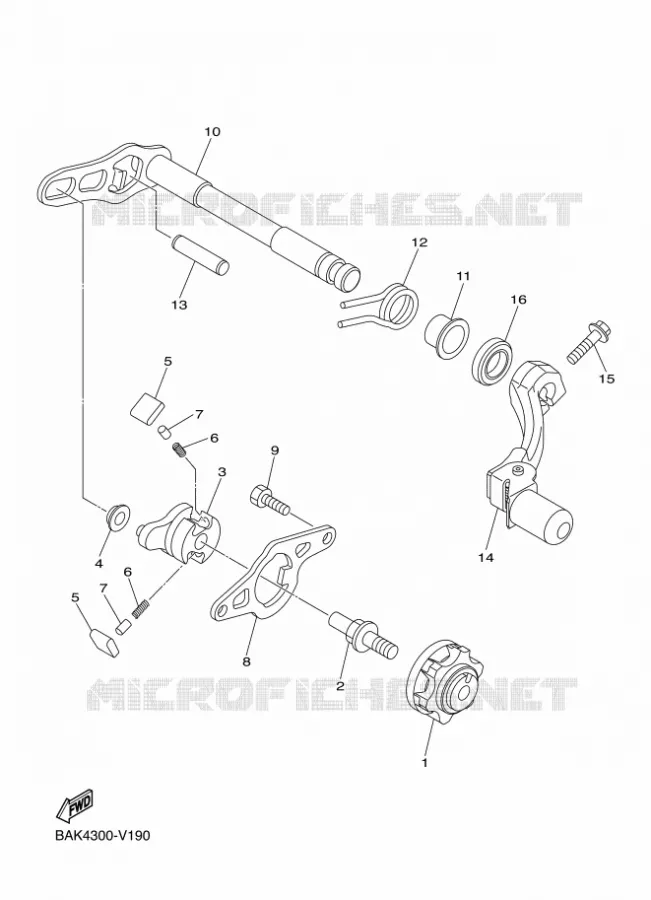 SCHAKEL STANG / PEDAAL Yamaha MOTO 250 2023 WRF  WR250FP