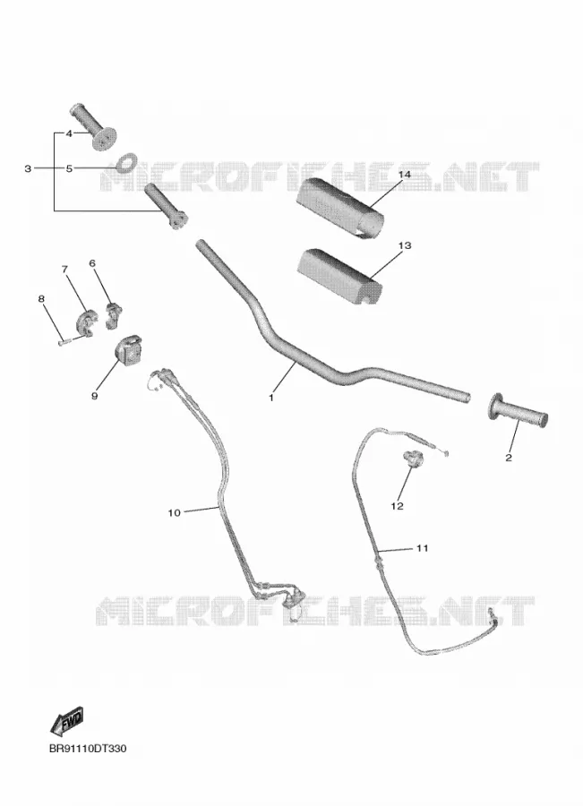 STUUR / KABEL Yamaha MOTO 450 2023 WRF  WR450FP